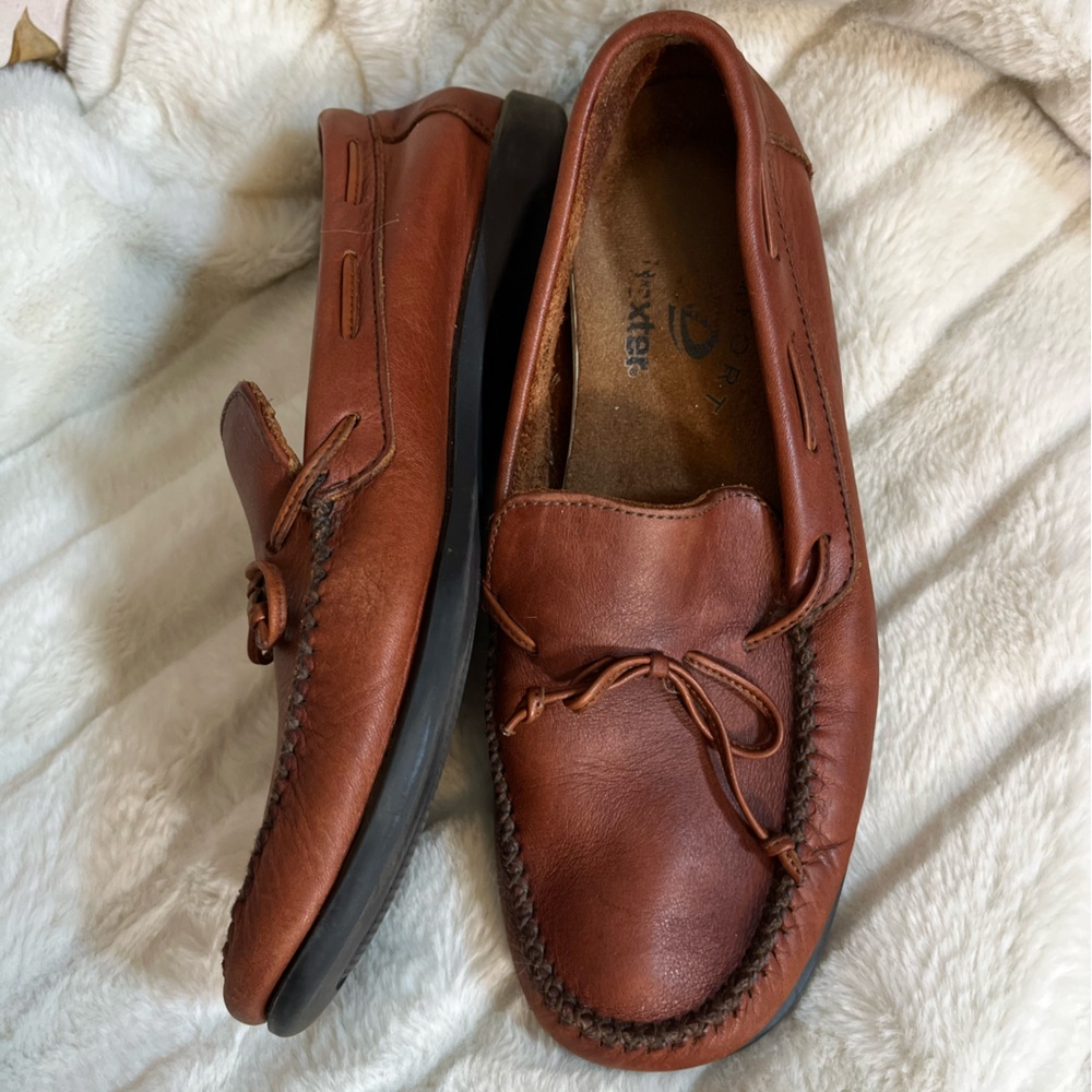 Dexter Comfort Brown Leather Women 8/8.5 Moccasin Boat Comfy Casual Shoe Spring